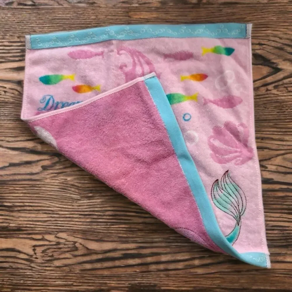 Disney Ariel Little Mermaid Hand Towel Face Washcloth Limited Edition NWT